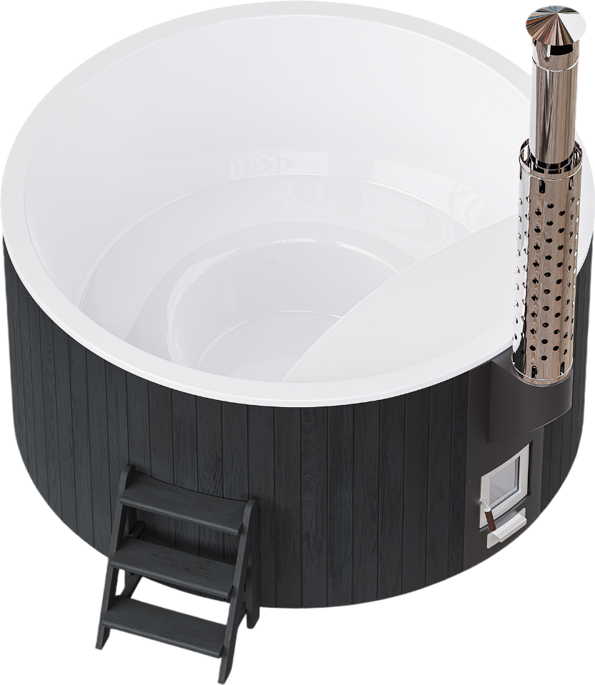 Купель Polarspa Elite термососна 220 (графит, с аэромассажем и утеплением композитной чаши)