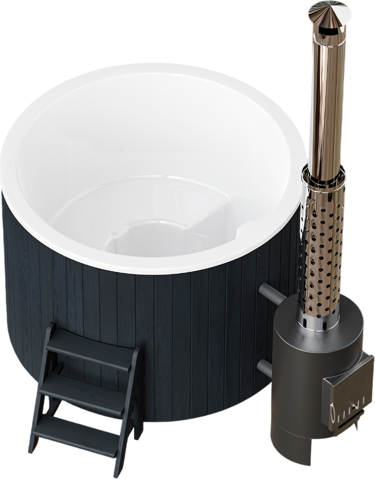 Купель Polarspa Comfort термососна 160 Hot (графит, с аэромассажем и утеплением композитной чаши)