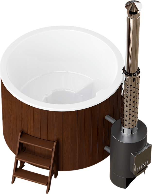 Купель Polarspa Comfort термососна 160 Hot (темный, с хромотерапией и утеплением композитной чаши)