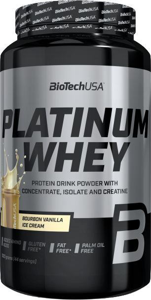 Протеин BioTechUSA Platinum Whey (1кг, мороженое бурбонская ваниль)