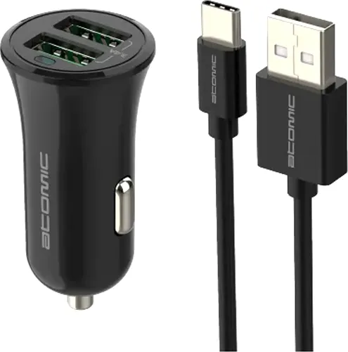 Зарядное устройство автомобильное Atomic Linx C240 с кабелем USB A-C / 20.102 (черный) — фото 4