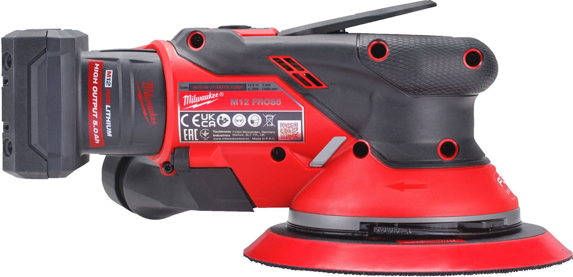 Эксцентриковая шлифовальная машина Milwaukee M12FROS5-502X (4933493651) — фото 6