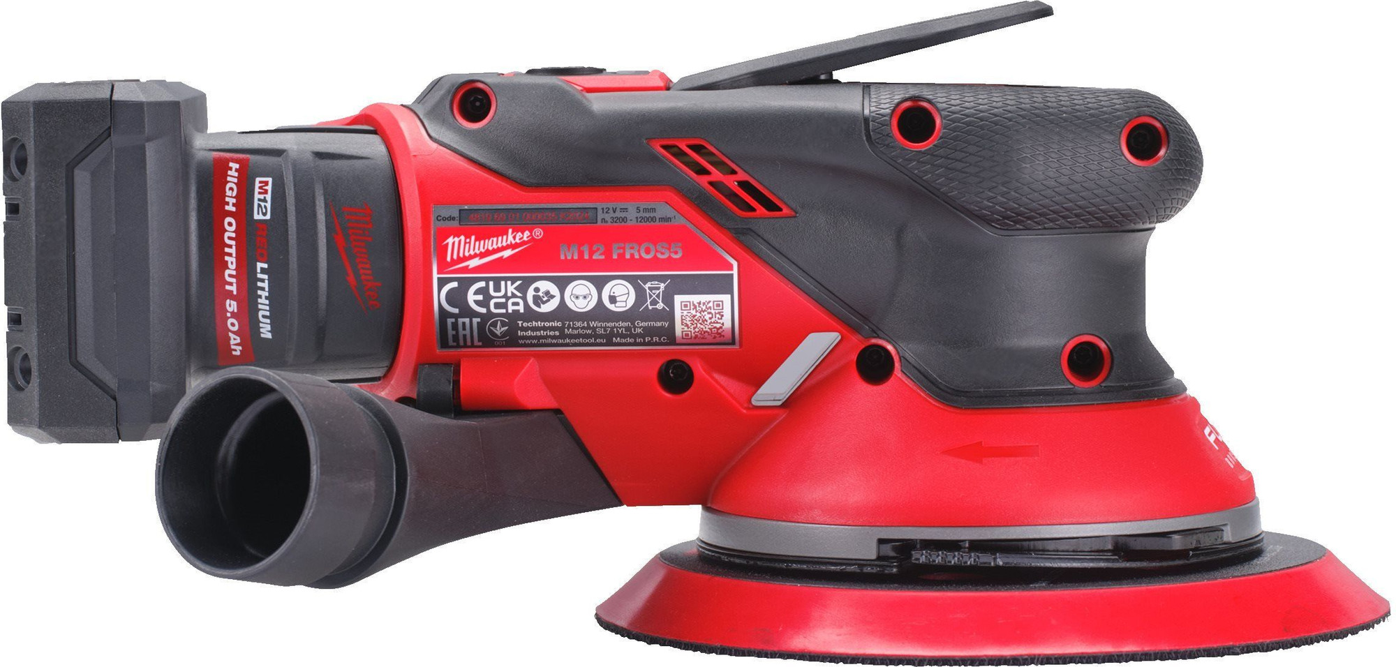 Эксцентриковая шлифовальная машина Milwaukee M12FROS5-502X (4933493651) — фото 3