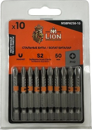 Набор бит M-Lion MSBPH250-10 (10шт)