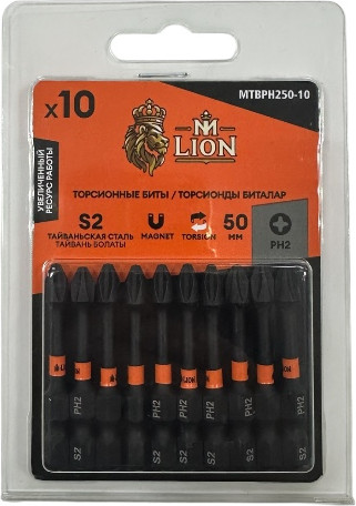 Набор бит M-Lion MTBPH250-10 (10шт)