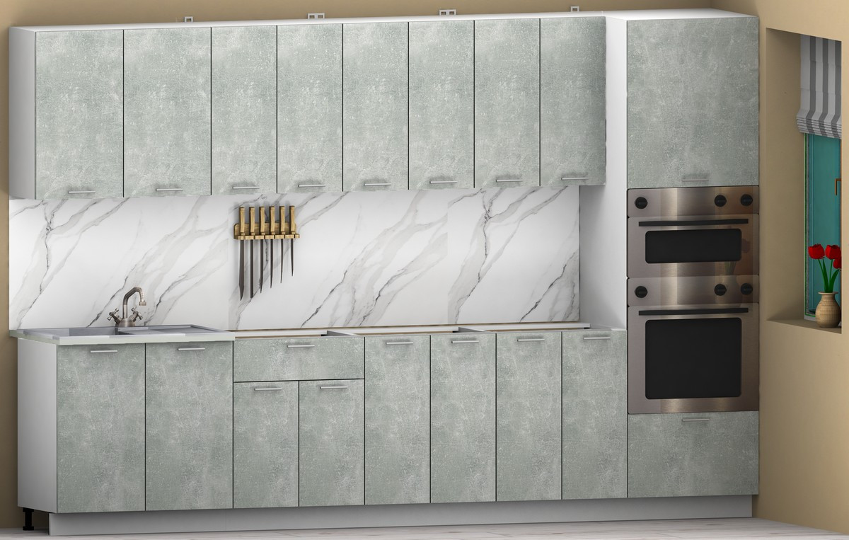 Кухонный гарнитур Eligard Lion 3.2 без столешницы (бетон) — фото 2