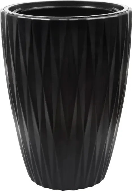 Кашпо Formplastic Caro Slim FP-5820-084 (глубокий черный)