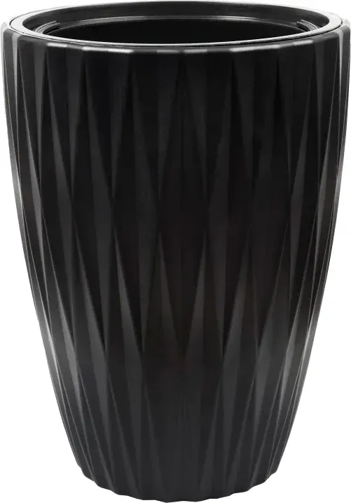 Кашпо Formplastic Caro Slim FP-5830-084 (глубокий черный)