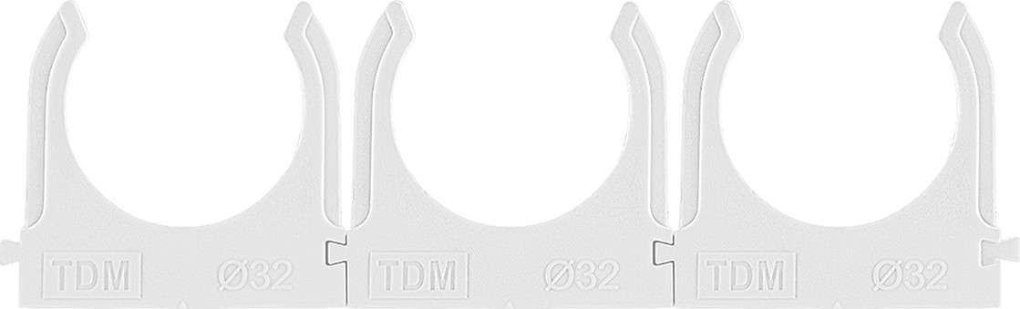 Крепеж-клипса для трубы TDM SQ0405-8014 (25шт, белый) — фото 6