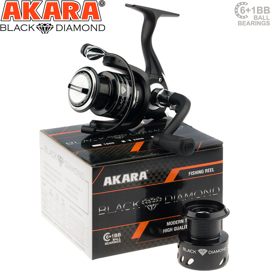 Катушка безынерционная Akara Black Diamond 2000 6+1 bb / ABD2000-7 — фото 3