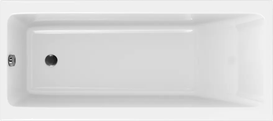 Ванна акриловая Cersanit Crea 180x80 P-WP-CREA-180NL с сифоном Prime 64287 (без ножек, сифон черный)