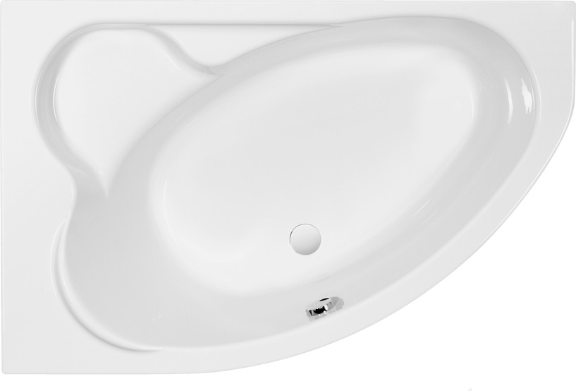 Ванна акриловая Cersanit Kaliope 153x100 L 63441 с сифоном Prime 64287 (сифон черный)
