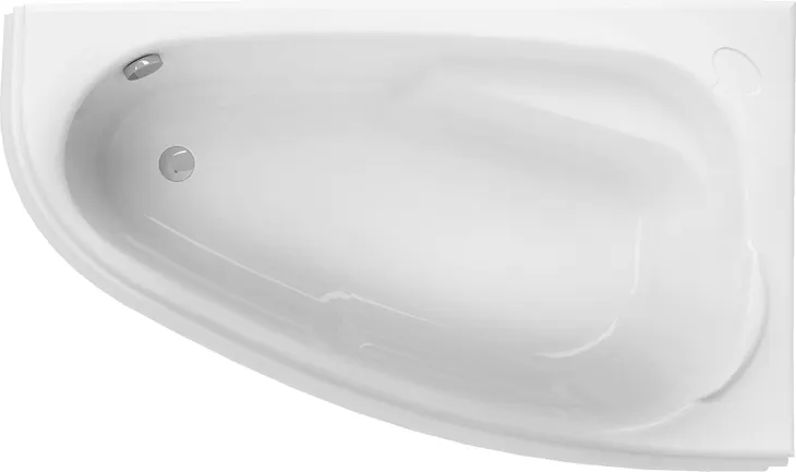 Ванна акриловая Cersanit Joanna 140x90 R 63335 с сифоном Prime 64287 (сифон черный)