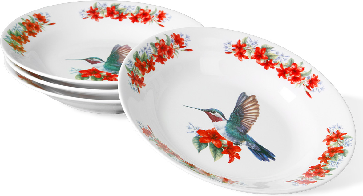 Набор суповых тарелок Pomi d'Oro Colibri / P300016 (4шт)