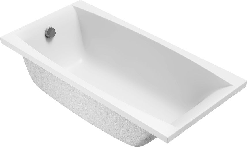 Ванна акриловая Cersanit Virgo 150x75 WP-VIRGO-150-W с сифоном Prime 64287 (без ножек, сифон черный) — фото 2