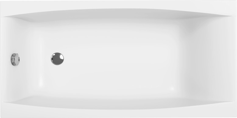 Ванна акриловая Cersanit Virgo 150x75 WP-VIRGO-150-W с сифоном Prime 64287 (без ножек, сифон черный)