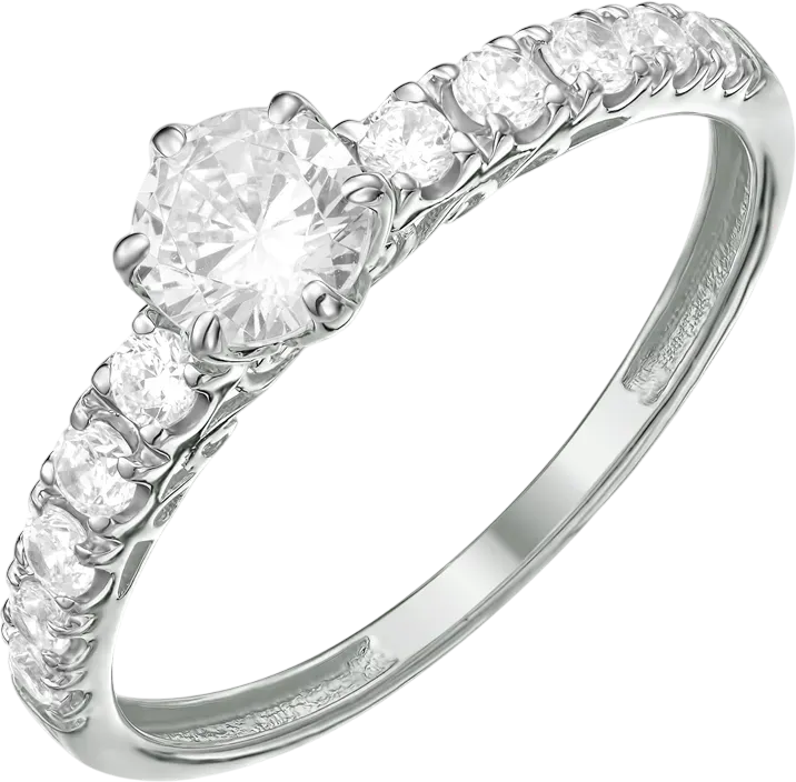 Кольцо из серебра 7 КАРАТ П1217-011С (р.17, с фианитами)