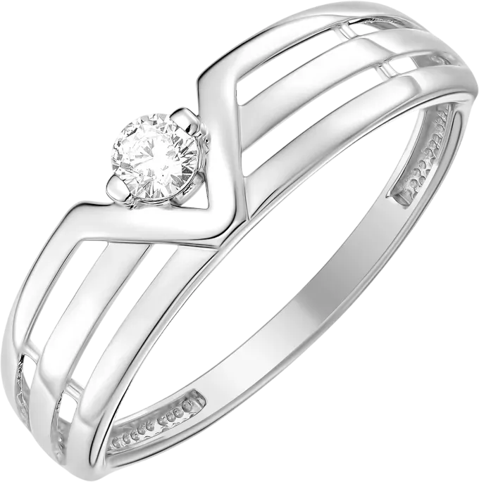 Кольцо из серебра 7 КАРАТ П1217-065С (р.16.5, с фианитами)