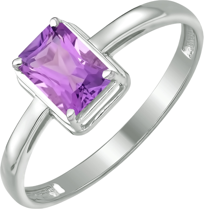 Кольцо из серебра 7 КАРАТ П1227-078СА (р.19, с аметистом)