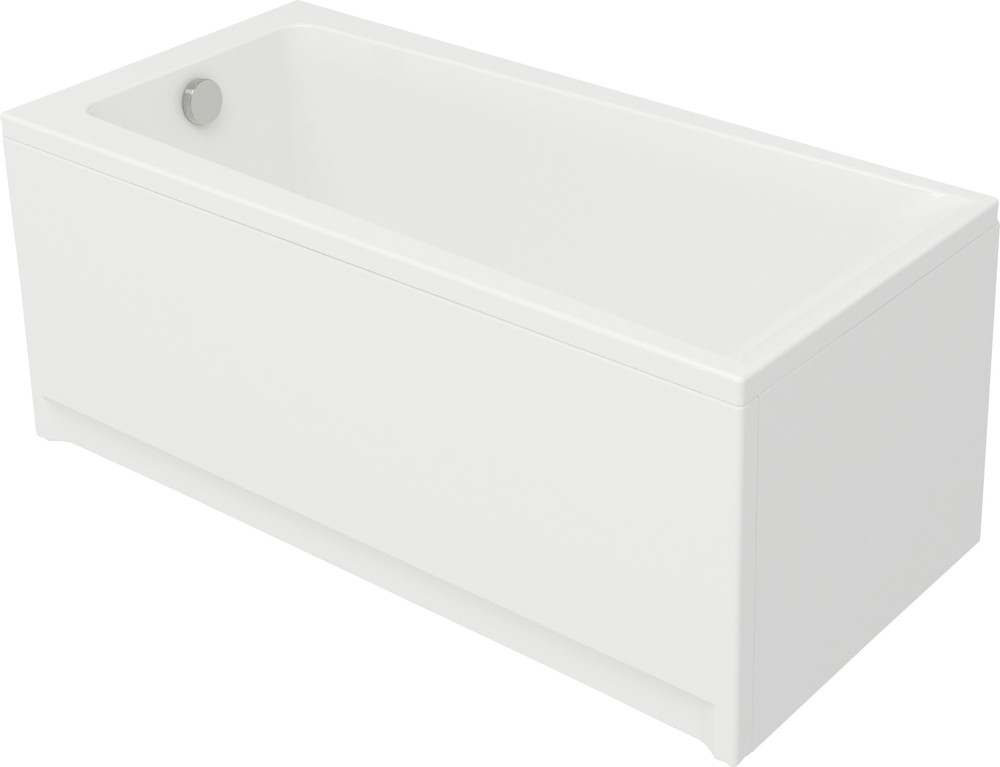 Ванна акриловая Cersanit Lorena 150x70 / 63326 (с ножками, 2 экранами и сифоном Prime черный) — фото 2