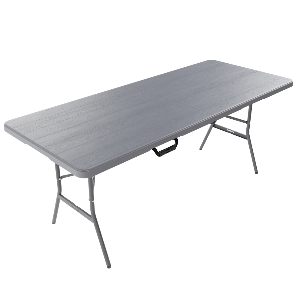 Стол складной SAMMAN Van T 185x77x74 (дерево, серый)