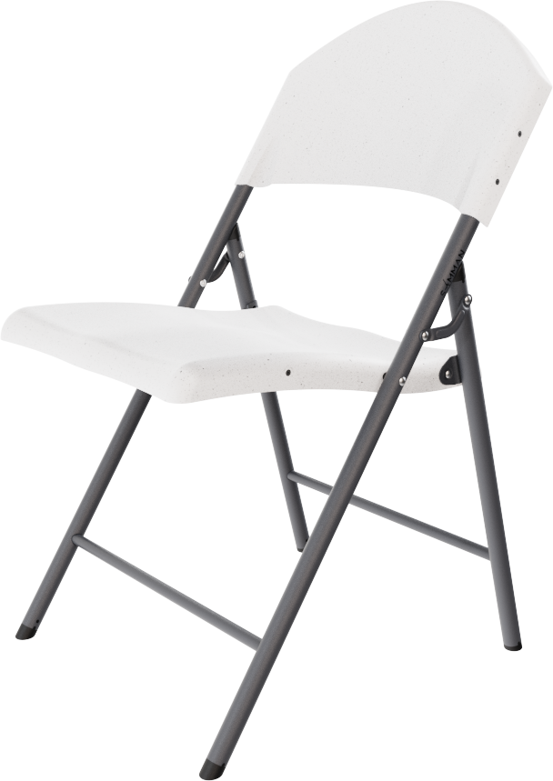 Стул складной SAMMAN Van N 59x49x86 (гладкий, белый флок)