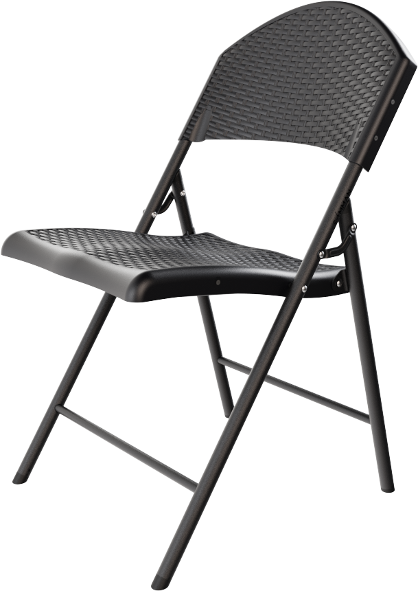 Стул складной SAMMAN Van R 59x49x86 (ротанг, черный)