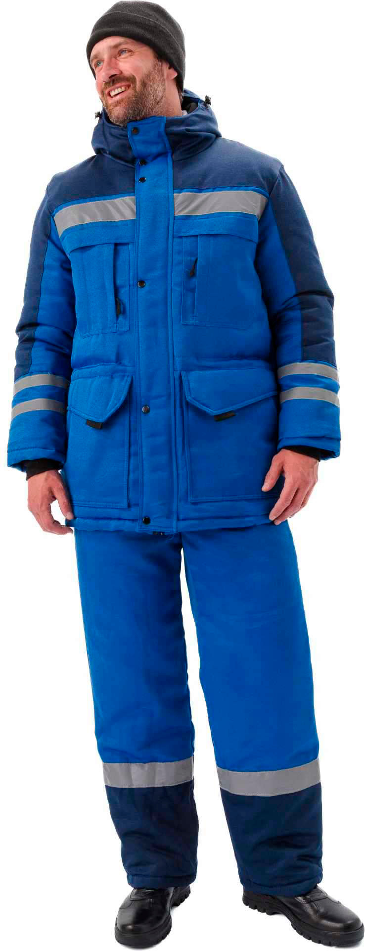 Костюм рабочий УРСУС Зимник КОС631-031 (василек/темно-синий, 52-54/182-188)