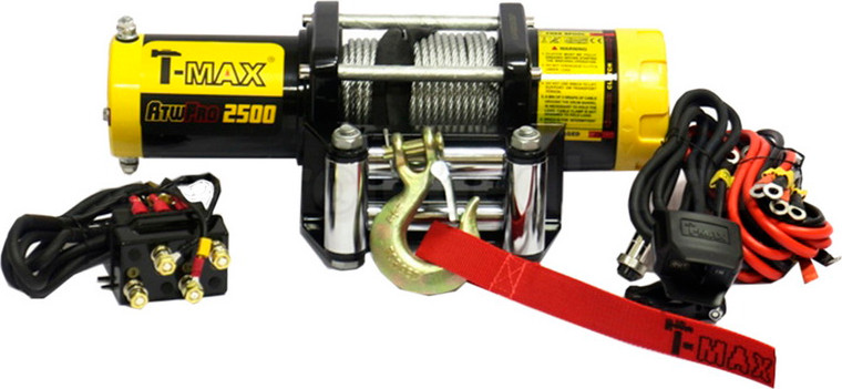 Лебедка электрическая T-MAX ATWPRO2500 / 7205100 (cо стальным тросом) — фото 2