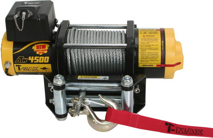 Лебедка электрическая T-MAX ATWPRO4500 / 7241100 (cо стальным тросом)