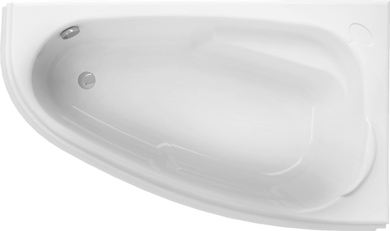 Ванна акриловая Cersanit Joanna 150x95 R / 63337 (с каркасом, экраном и сифоном Prime черный)