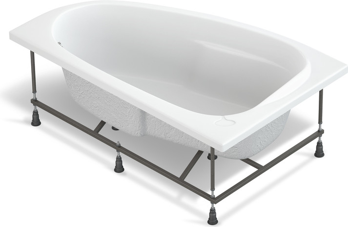 Ванна акриловая Cersanit Joanna 150x95 L / 63336 (с каркасом, экраном и сифоном Prime черный) — фото 3
