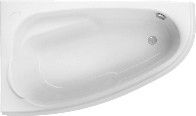 Ванна акриловая Cersanit Joanna 150x95 L / 63336 (с каркасом, экраном и сифоном Prime черный)