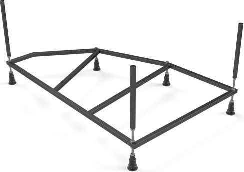 Ванна акриловая Cersanit Joanna 140x90 L / 63334 (с каркасом, экраном и сифоном Prime черный) — фото 4