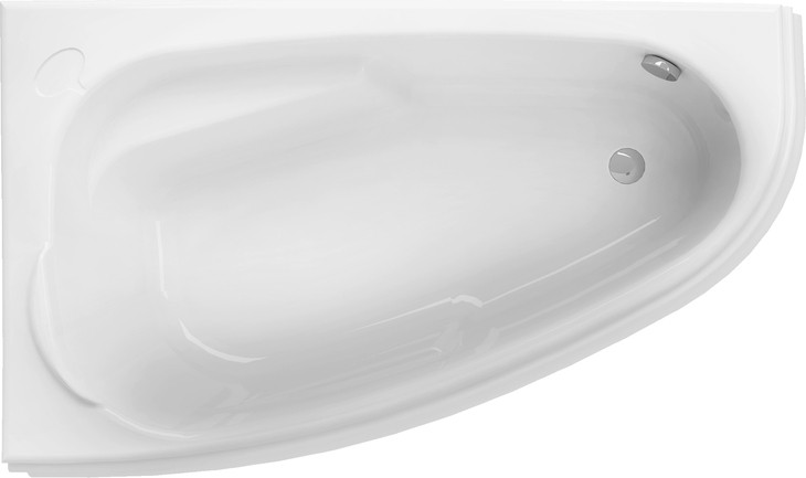 Ванна акриловая Cersanit Joanna 140x90 L / 63334 (с каркасом, экраном и сифоном Prime черный)