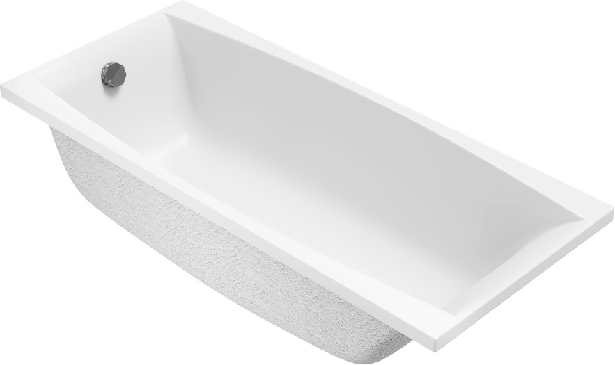 Ванна акриловая Cersanit Virgo 170x75 / WP-VIRGO-170-W (с ножками и сифоном Prime черный) — фото 2