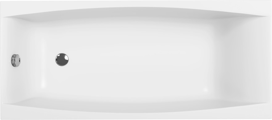 Ванна акриловая Cersanit Virgo 170x75 / WP-VIRGO-170-W (с ножками и сифоном Prime черный)