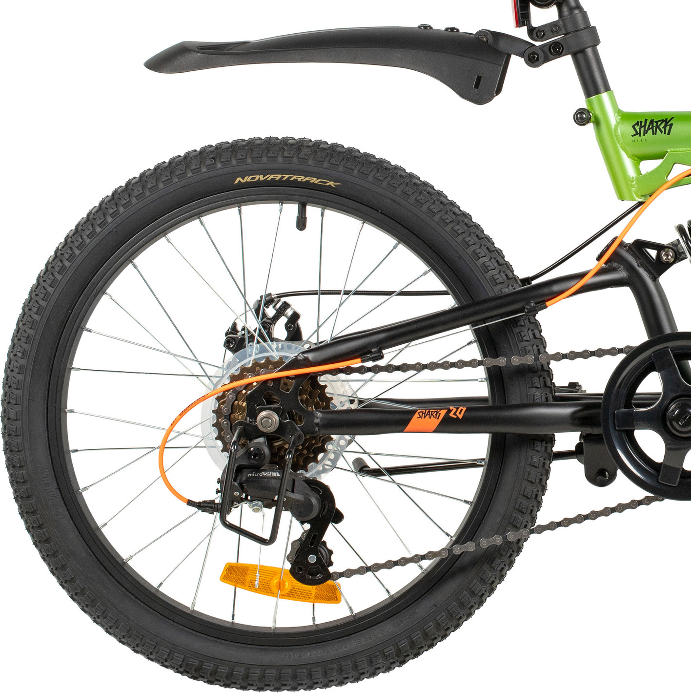 Детский велосипед Novatrack Shark 20SS6D.SHARK.GN6 (зеленый, разобранный, в коробке) — фото 5