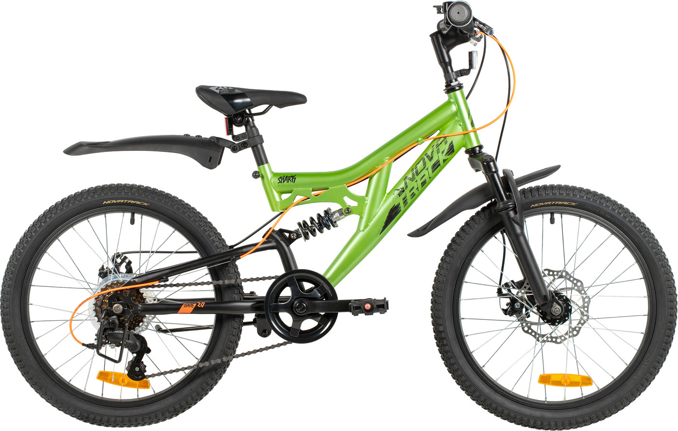 Детский велосипед Novatrack Shark 20SS6D.SHARK.GN6 (зеленый, разобранный, в коробке)