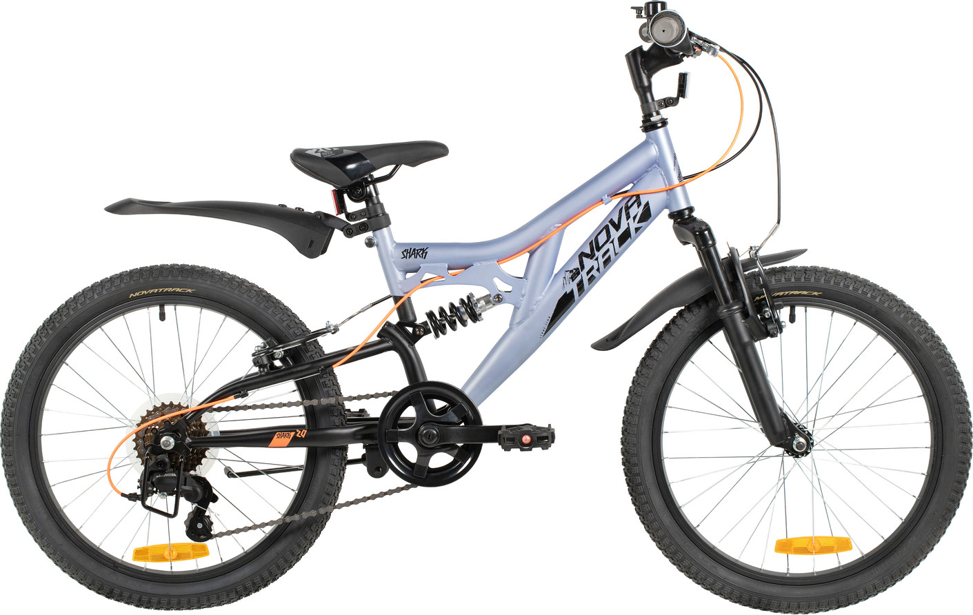 Детский велосипед Novatrack Shark 20SS6V.SHARK.GRB6 (серо-голубой, разобранный, в коробке)