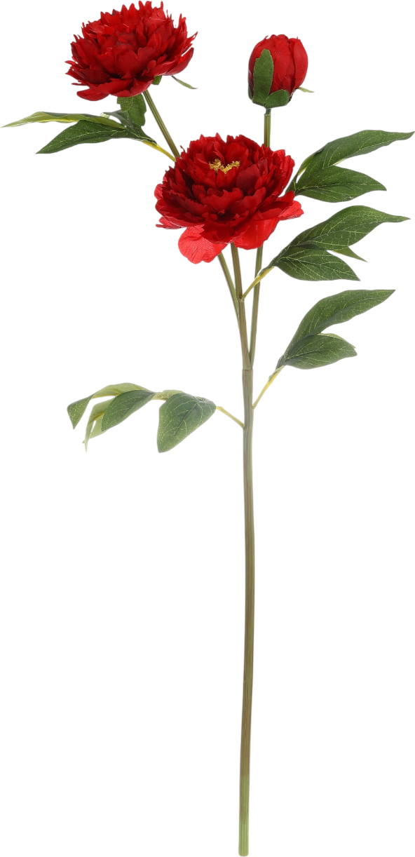 Искусственный цветок Poetry in flowers Пион Беверли люкс / 10526723 (красный)