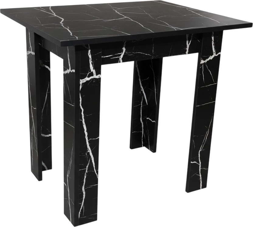 Обеденный стол СВД Юнио 60х100 / СВД-0097 (мрамор неро маркина)
