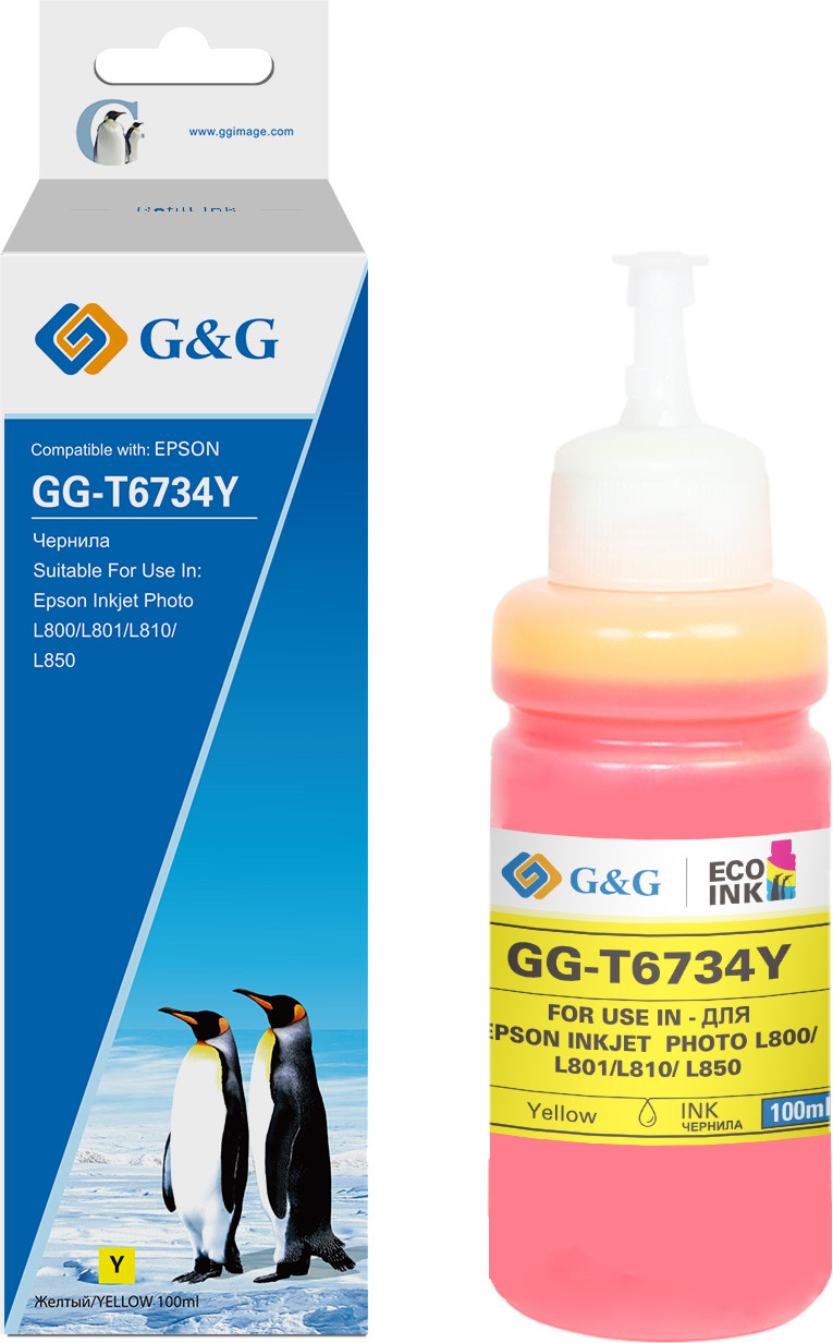 Контейнер с чернилами G&G GG-T6734Y