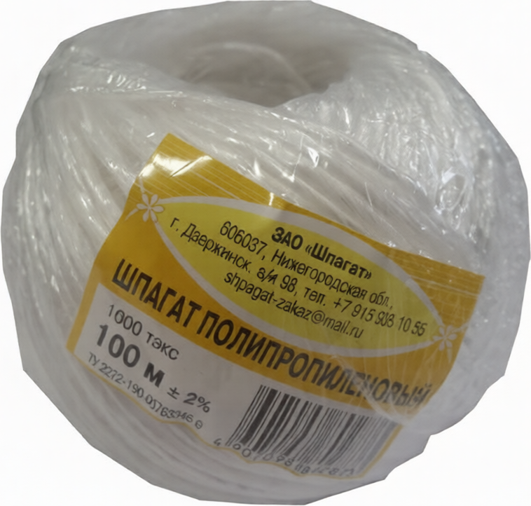 Шпагат хозяйственный Инструм-Агро 070373 (100м, белый)