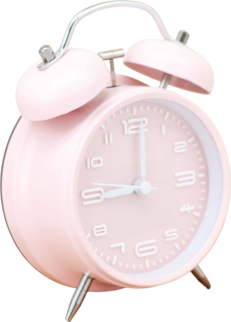 Настольные часы ILikeGift Numeral White / C012-08 (розовый)