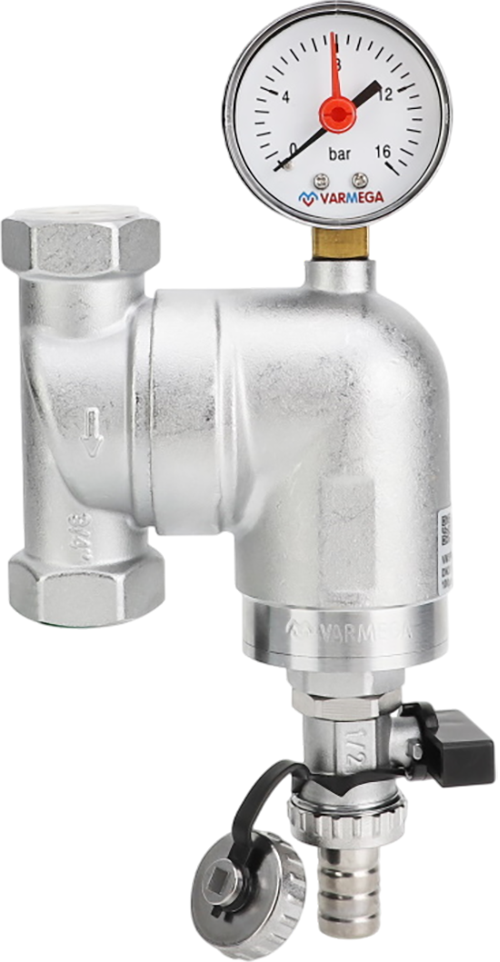 Магистральный фильтр Varmega Промывной поворотный PN25 3/4" ВР-ВР / VMSF03-C25050