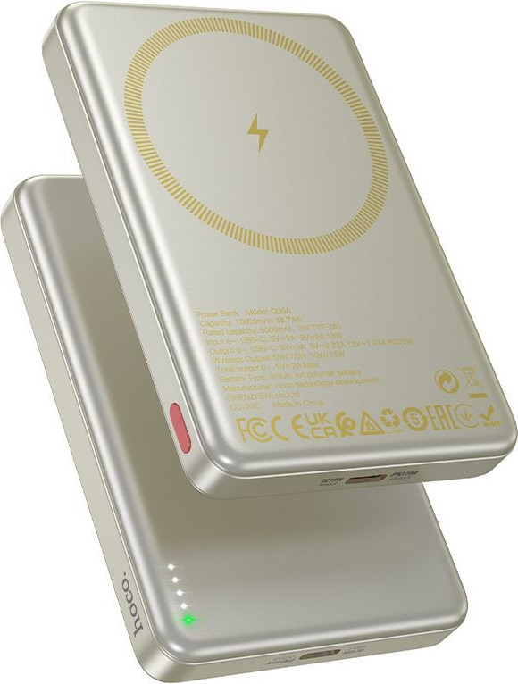 Портативное зарядное устройство Hoco Q26A 10000mAh (золотой) — фото 2
