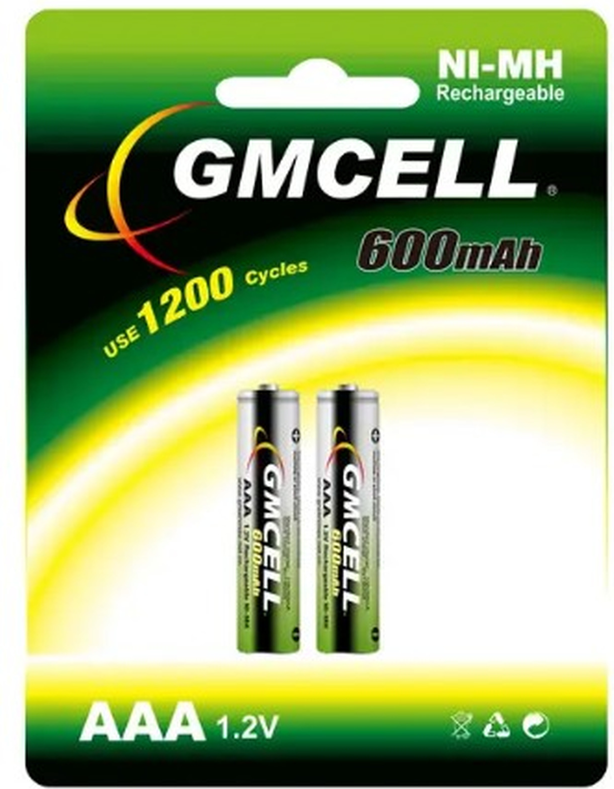 Комплект аккумуляторов GMCELL ААА HR03 600 mAh BP2
