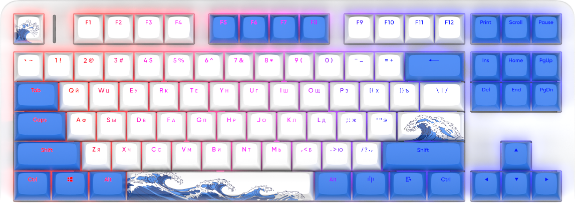 Клавиатура Red Square Alumix TKL Aquarius v2 g3ms Sapphire RSQ-20064