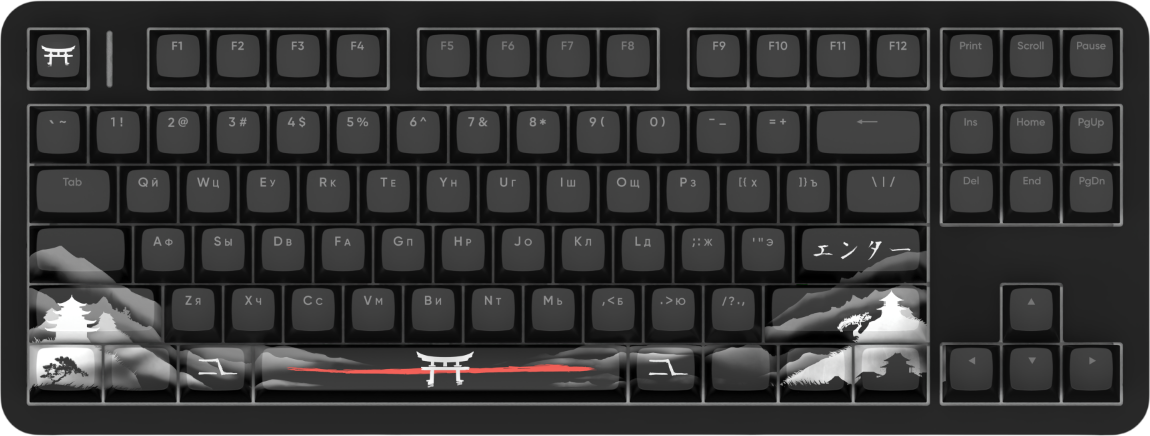 Клавиатура Red Square Alumix TKL Satori g3ms Jade RSQ-20067 (черный)